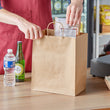 Load image into Gallery viewer, Choice 10" x 5" x 13" Natural Kraft Paper Customizable Shopping Bag with Handles - 250/Case
