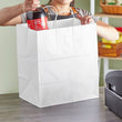 Load image into Gallery viewer, Choice 13" x 7" x 13" Natural Kraft Paper Customizable Shopping Bag with Handles - 250/Case