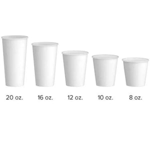 Tall White Poly Paper Hot Cup