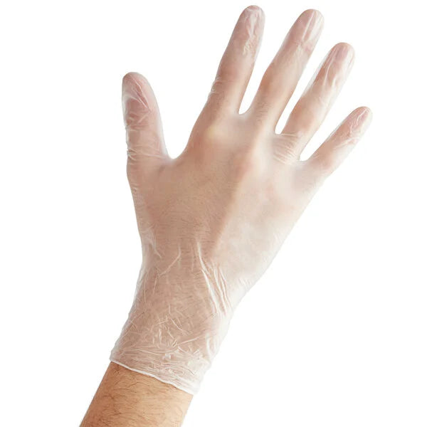 Clear Powder-Free Disposable Vinyl Gloves 3.5 Mil 1,000/Case