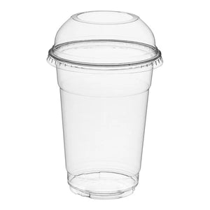 Clear PET Plastic Cold Cup With Dome Lid With 2" Hole 1000 ct