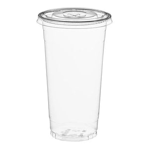 Clear PET Plastic Cold Cup With Flat Lid 100 ct