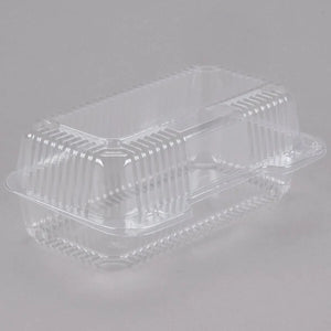 Clear Hinged Plastic Medium Oblong Container