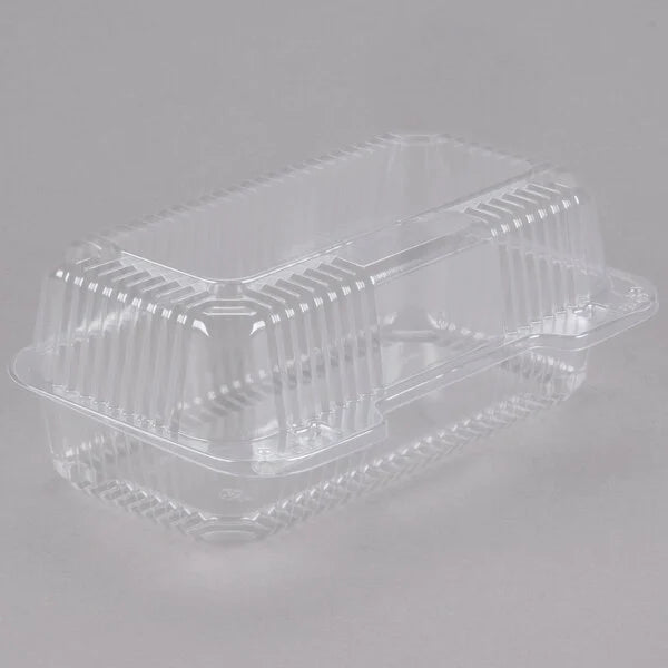 Clear Hinged Plastic Medium Oblong Container
