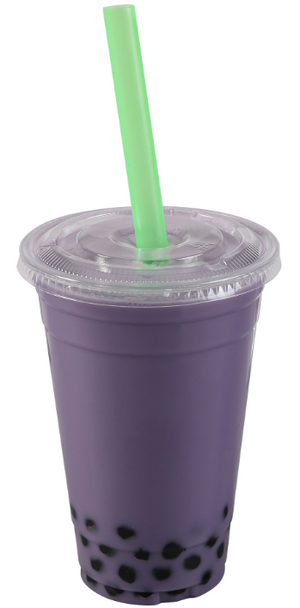 Mixed Neon Colossal Boba Straw 9" , 12mm Diameter
